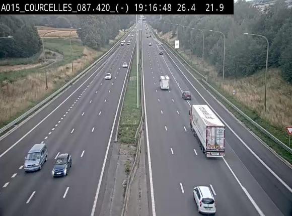 Webcam autoroute Belgique - Viesville - E42 direction Mons - BK 84.35