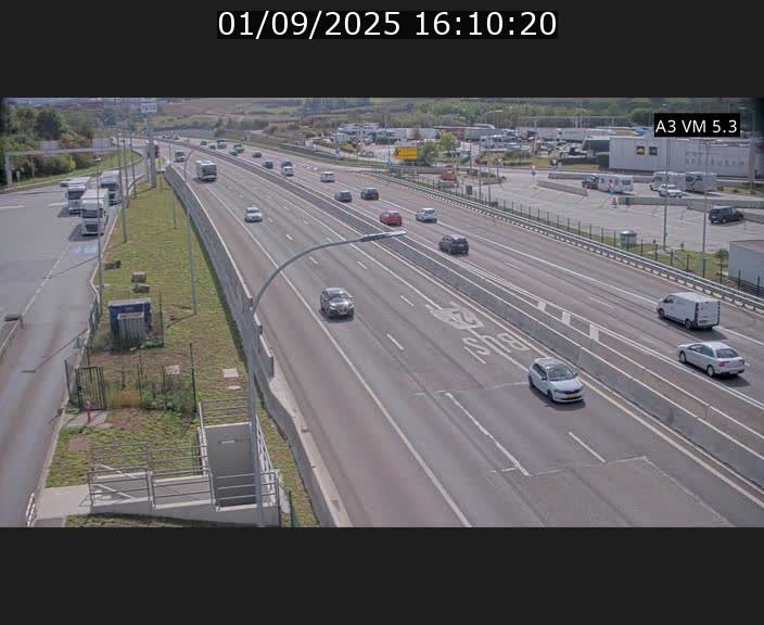 Traffic live webcam Luxembourg Aire de Berchem - A3 - BK 5 - direction France