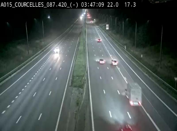 Webcam autoroute Belgique - Viesville - E42 direction Mons - BK 84.35
