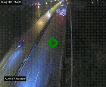 Webcam sur le périphérique de Bordeaux à l'est de la ville. Caméra située sur le Pont Mitterand sur la N230