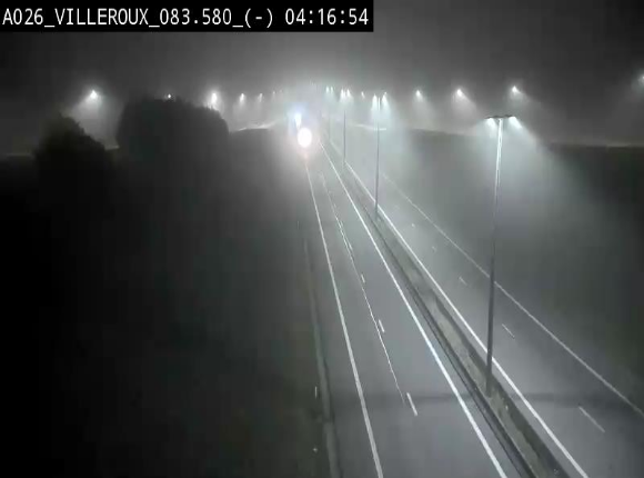Webcam autoroute A26/E25 à hauteur de Vaux-sur-Sûre, à la jonction avec la N85 en direction de Liège - BK 83.6