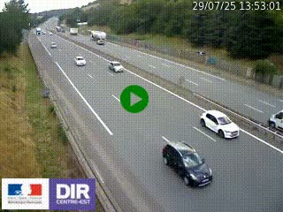 Webcam routière à Saint-Etienne-Terrenoire sur la RN88 avant la jonction entre l'A72 et le Boulevard Périphérique de Saint-Etienne