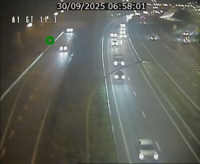 Traffic live webcam Luxembourg Senningerberg - A1 direction Allemagne - BK 11.3
