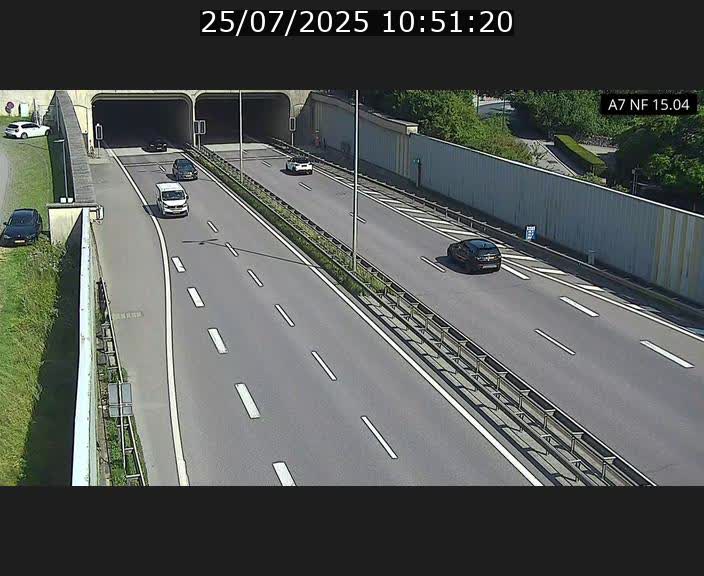 Caméra trafic Luxembourg - A7, Tunnel Mersch, entrée sud, direction Ettelbruck