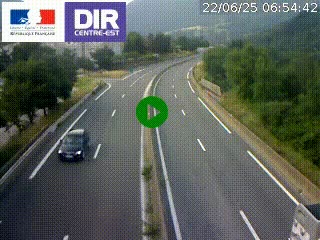Caméra sur la Nationale 90 (N90) à La Léchère, en direction et à proximité d'Albertville