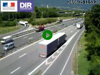 Caméra routière à hauteur de la sortie 15 Chambéry-centre au PK 4,103 en direction d'Albertville