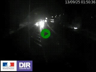 Caméra autoroute sur A6 - Valvert, près de Lyon, en direction de Paris, à hauteur de la sortie 36 Porte du Valvert