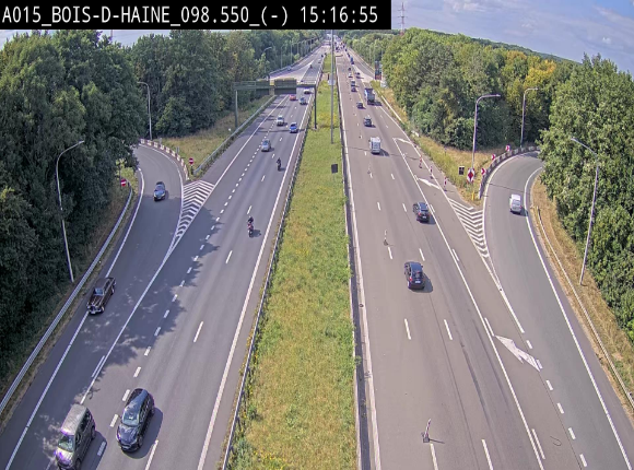 Webcam autoroute Belgique - Bois d'Haine - E42 - BK 98.6
