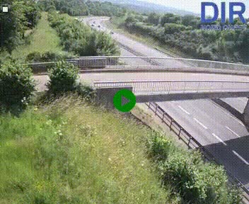 Webcam sur A84 à hauteur de Pont-Farcy, au niveau du pont autoroutier sur la Vire, au sud de Saint-Lô