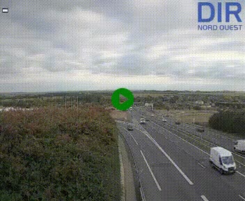 Webcam au début de l'A84 sur le périphérique Ouest de Caen (N814) à hauteur de la sortie 9, Porte de Bretagne