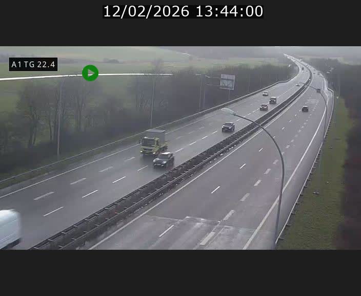 Traffic live webcam Luxembourg Flaxweiler - A1 direction Luxembourg - BK 22.4