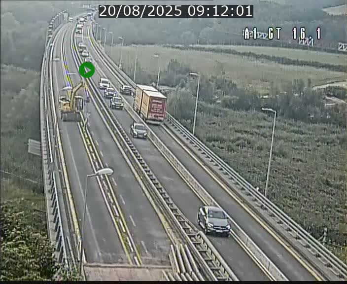 Traffic live webcam Luxembourg Niederanven - A1 direction Allemagne - BK 16.1