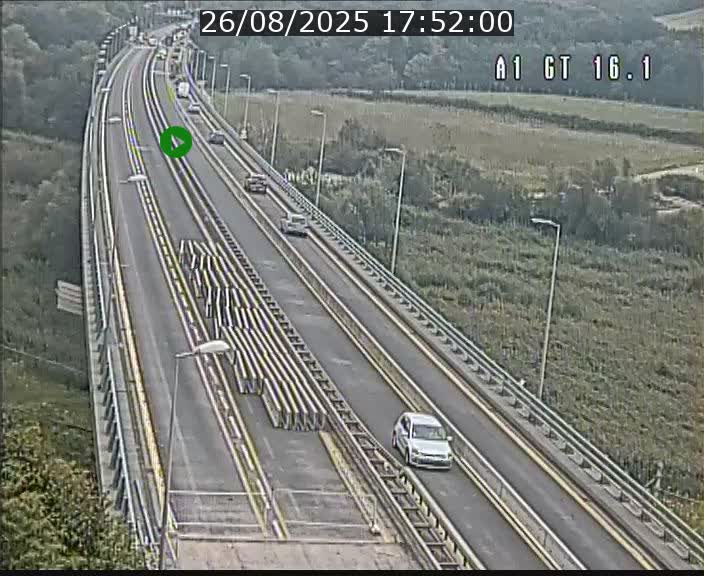 Traffic live webcam Luxembourg Niederanven - A1 direction Allemagne - BK 16.1