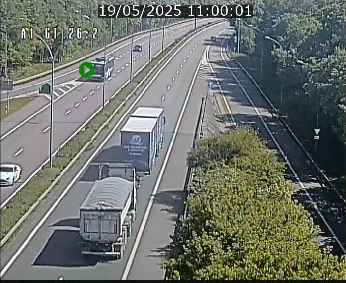 Traffic live webcam Luxembourg Grevenmacher - A1 direction Allemagne - BK 26.2