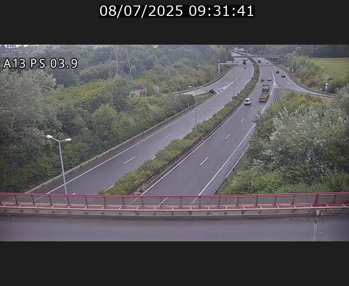 Traffic live webcam Luxembourg Ehlerange - A13 direction Esch-sur-Alzette - BK 6.8