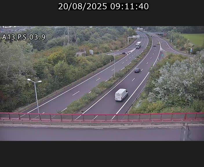 Traffic live webcam Luxembourg Differdange - A13 direction Esch-sur-Alzette - BK 3.9