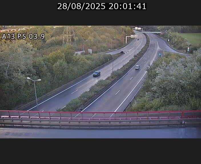 Traffic live webcam Luxembourg Differdange - A13 direction Esch-sur-Alzette - BK 3.9