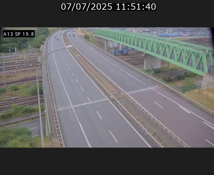 Traffic live webcam Luxembourg Croix de Bettembourg - A13 direction Esch-sur-Alzette - BK 19.8