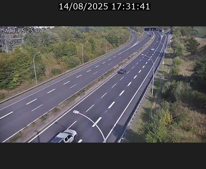 Traffic live webcam Luxembourg Frisange - A13 direction Allemagne - BK 26