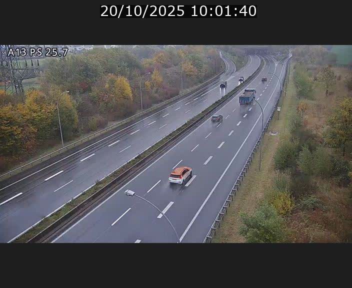 Traffic live webcam Luxembourg Frisange - A13 direction Allemagne - BK 26