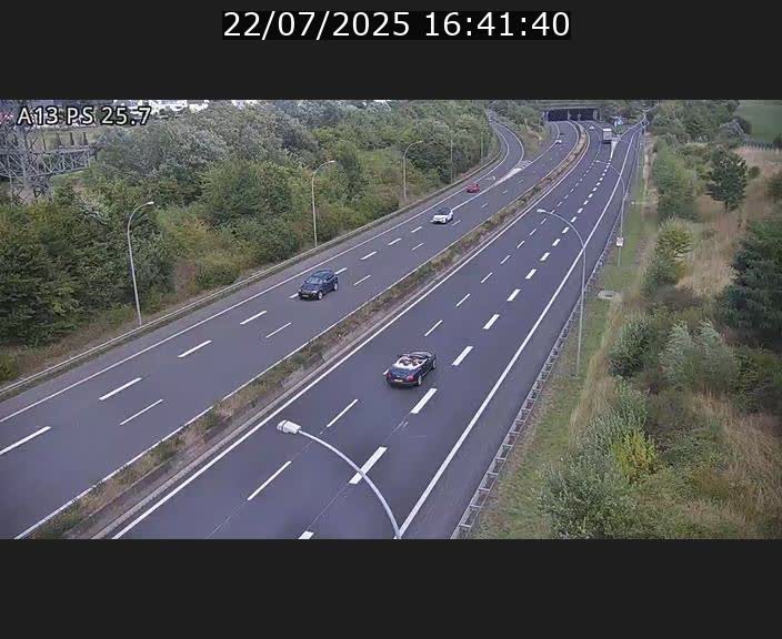 Traffic live webcam Luxembourg Frisange - A13 direction Allemagne - BK 26