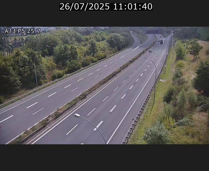 Traffic live webcam Luxembourg Frisange - A13 direction Allemagne - BK 26