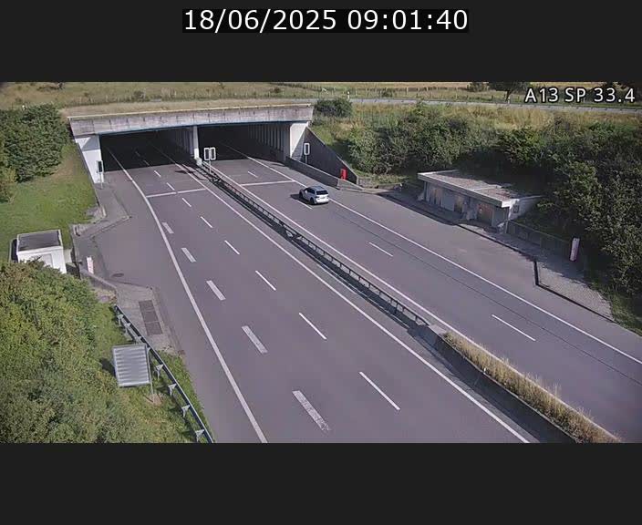 Webcam trafic sur A13 à hauteur d'Altwies en direction de Mondorf-les-bains et en provenance de l'Allemagne