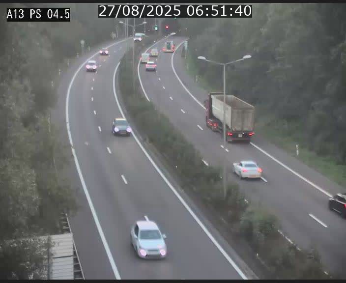 Traffic live webcam Luxembourg Differdange - A13 direction Esch-sur-Alzette - BK 4.5