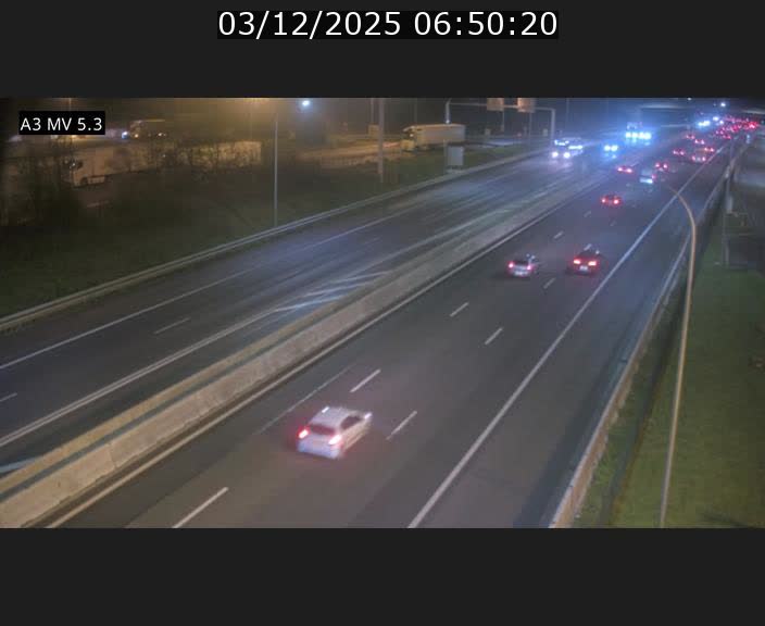 Webcam à l'Aire de Berchem au Luxembourg sur l'A3. Vue orientée vers la France