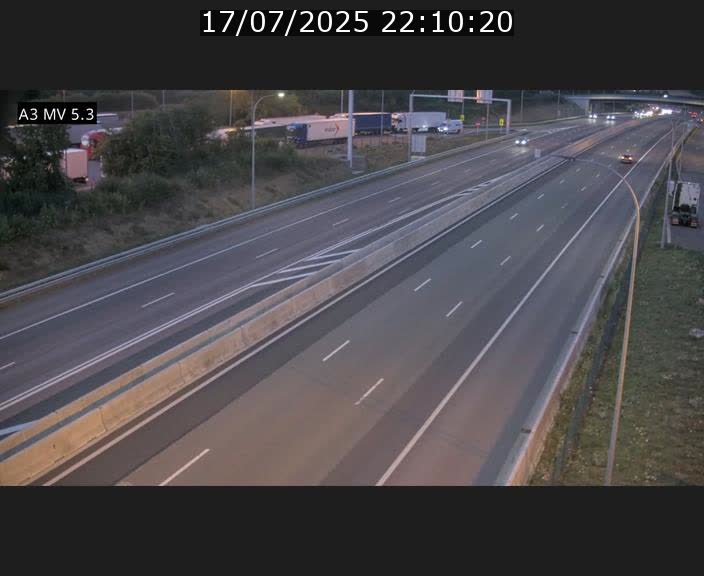 Webcam à l'Aire de Berchem au Luxembourg sur l'A3. Vue orientée vers la France