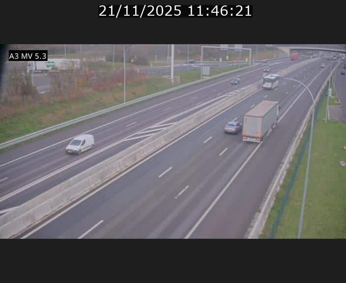 Webcam à l'Aire de Berchem au Luxembourg sur l'A3. Vue orientée vers la France