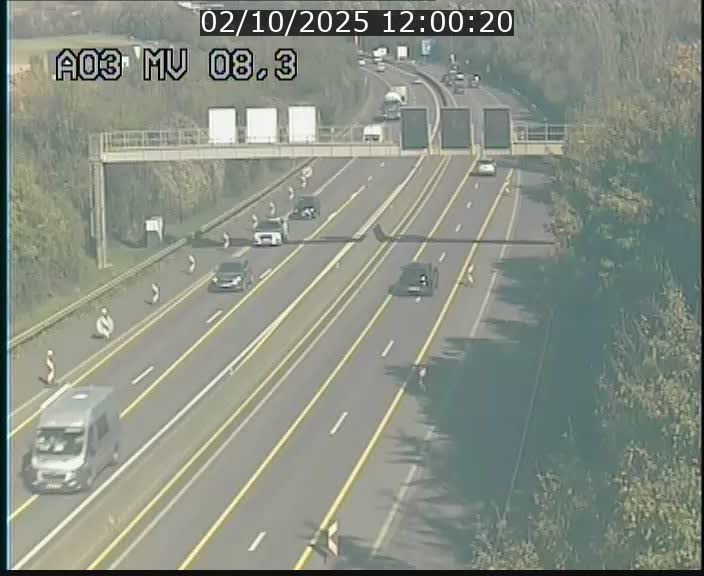 Webcam Autoroute après la Croix de Bettembourg en direction de Luxembourg sur l'A3
