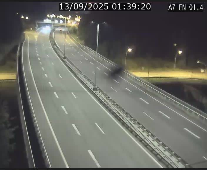 Caméra autoroute Luxembourg A7 - Tunnel Stafelter - direction Echangeur Grünewald