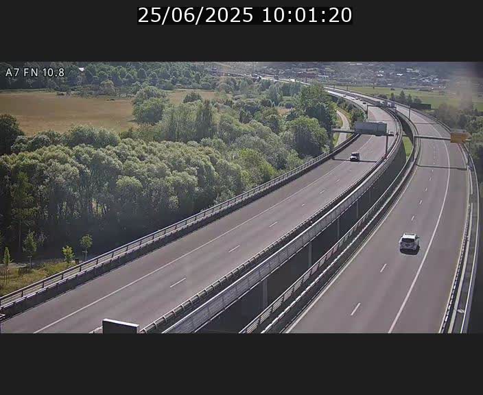 Caméra trafic Luxembourg - A7, Tunnel Gousselerbierg, sortie sud, direction rond-point Lorentzweiler (BK 10.8)