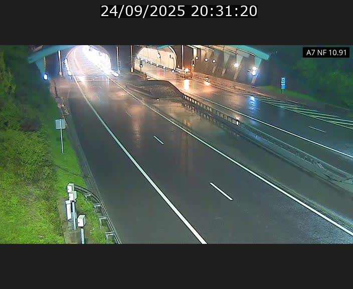 Caméra trafic Luxembourg - A7, Tunnel Gousselerbierg, entrée sud, direction Mersch