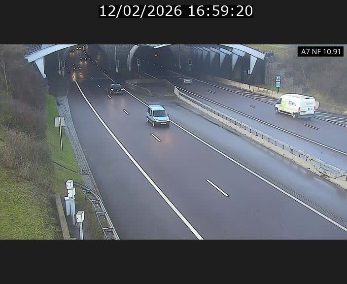 Caméra trafic Luxembourg - A7, Tunnel Gousselerbierg, entrée sud, direction Mersch