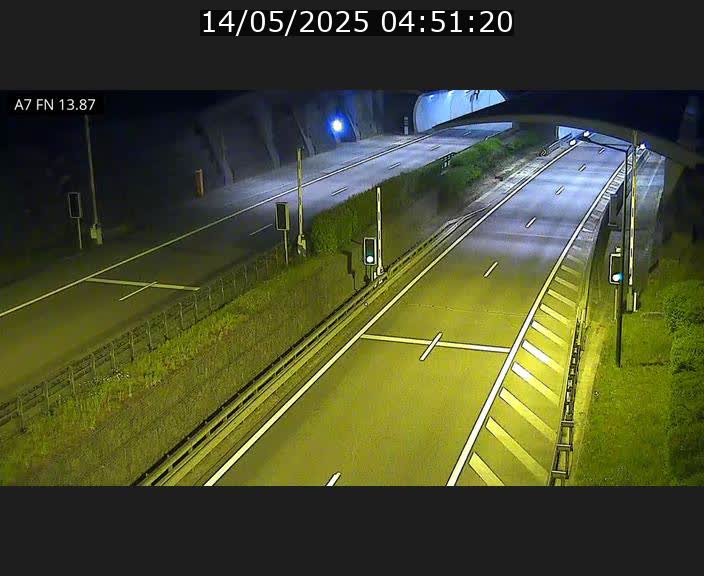 Caméra trafic Luxembourg - A7, Tunnel Gousselerbierg, entrée nord, direction Lorentzweiler