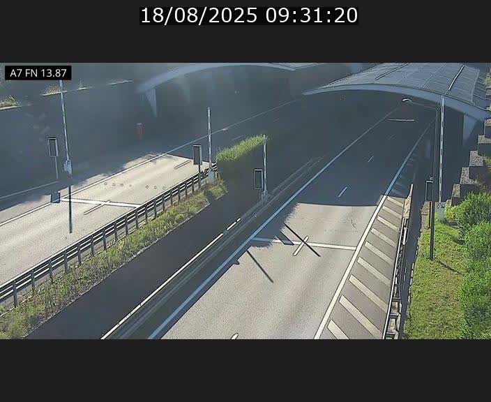 Caméra trafic Luxembourg - A7, Tunnel Gousselerbierg, entrée nord, direction Lorentzweiler
