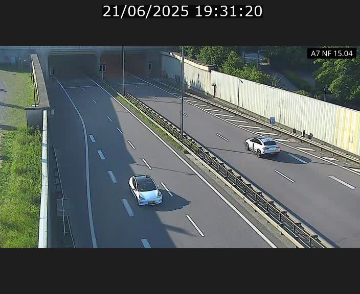 Caméra trafic Luxembourg - A7, Tunnel Mersch, entrée sud, direction Ettelbruck