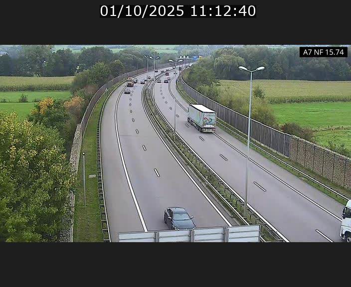 Caméra trafic Luxembourg - A7, Tunnel Mersch, entrée nord, direction Lorentzweiler