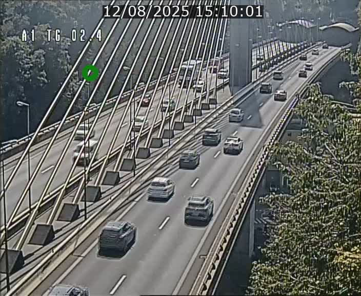 Traffic live webcam Luxembourg Sandweiler - A1 direction Luxembourg-ville - BK 2.4