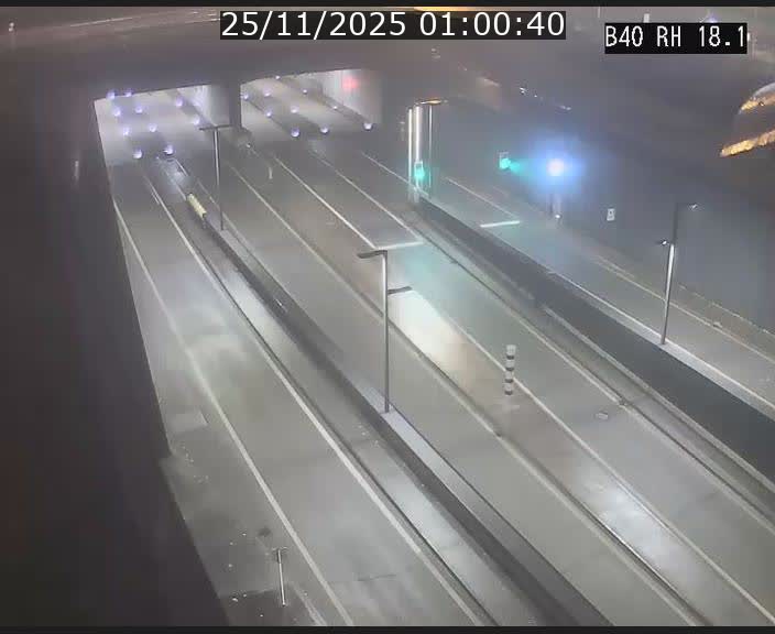 Webcam sur la route de contournement d'Esch-Belval avant le tunnel Central Gate au niveau de la porte de France et du radar fixe