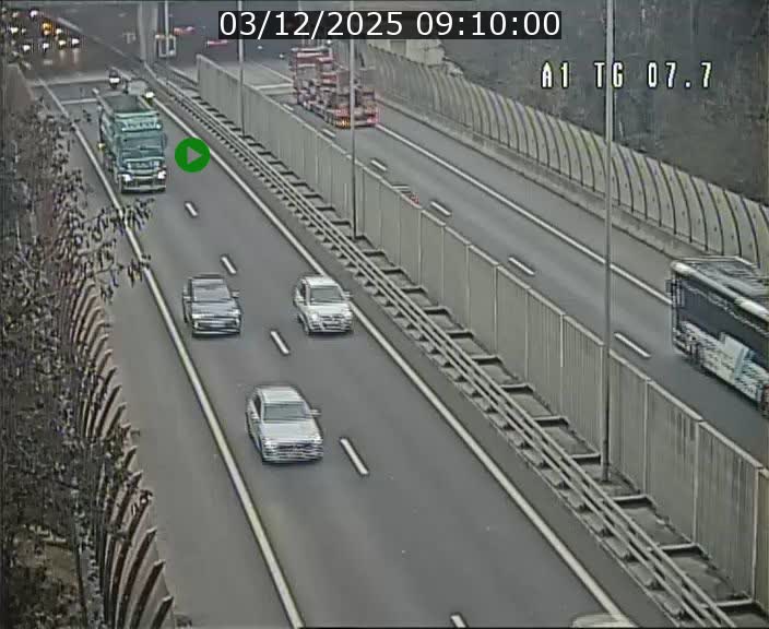 Traffic live webcam Luxembourg Kirchberg - A1 direction Luxembourg-ville - BK 7.7