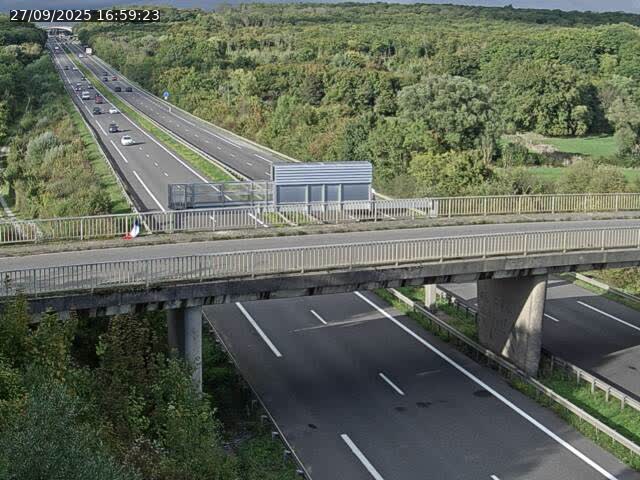 Caméra autoroute France - A31, Zoufftgen direction Luxembourg-ville, à la frontière entre la France et le Luxembourg