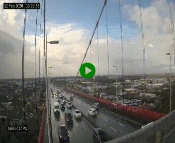 Webcam autoroute sur le périphérique de Bordeaux (A630) au nord de la ville. Caméra située sur le Pont d'Aquitaine.