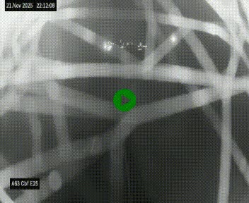 Webcam autoroute A63 en périphérie de Bordeaux au sud-est de la ville, en provenance du bassin d'Arcachon. Vue orientée vers Bordeaux