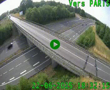 Clone of Caméra routière sur l'autoroute A20 au nord de Limoges, à la jonction avec la N520. Vue orientée vers Paris