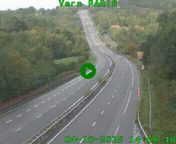 Caméra routière sur l'autoroute A20 à Bessines-sur-Gartempe. Vue orientée vers Paris