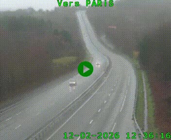 Caméra routière sur l'autoroute A20 à Bessines-sur-Gartempe. Vue orientée vers Paris