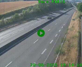 Caméra routière sur l'autoroute A20 à Saint-Hilaire-Bonneval, au sud de Limoges. Vue orientée vers Paris